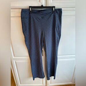 NWOT ladies Duluth Trading Noga wide leg workout pants size XL blue WP106